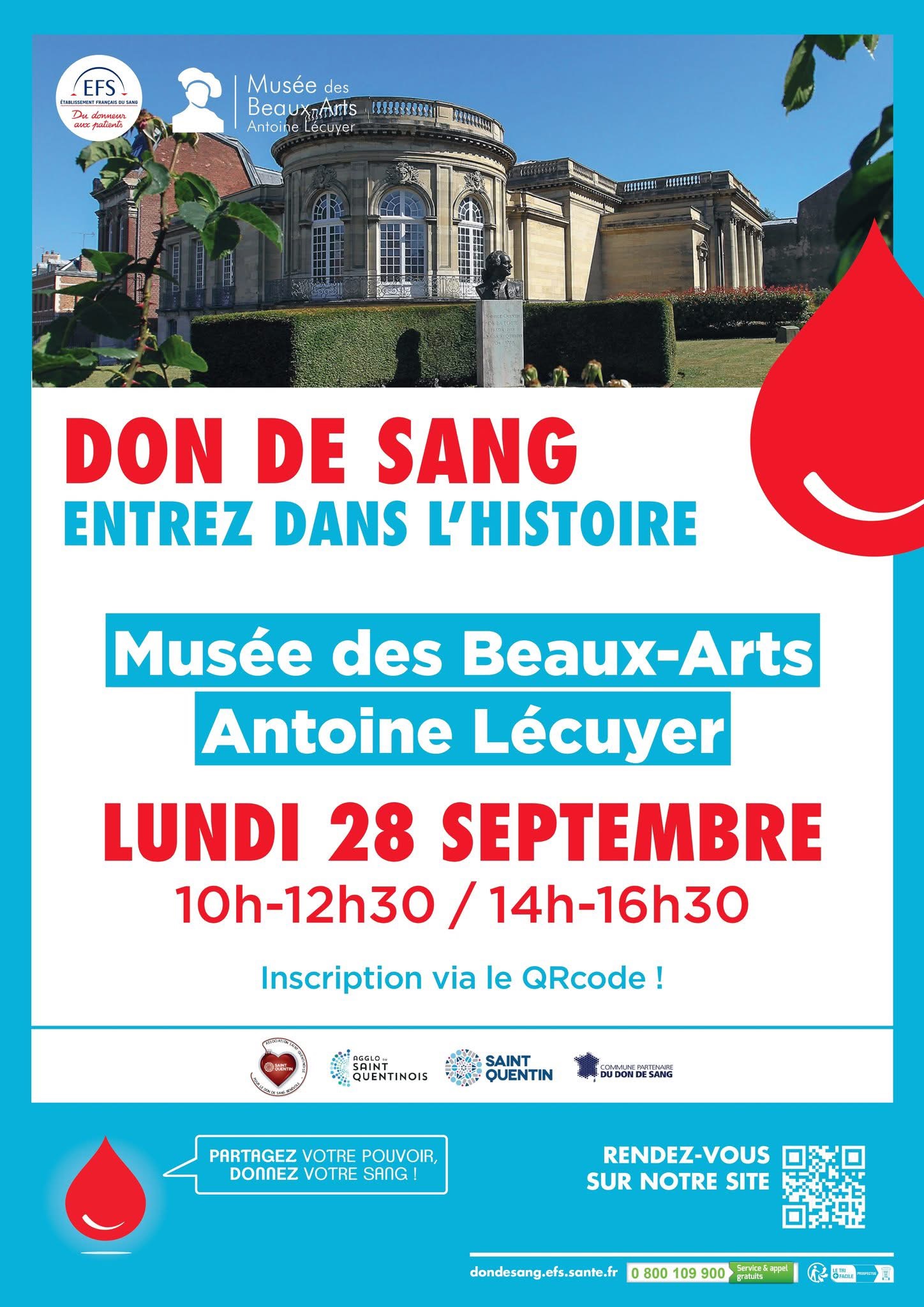 Don de Sang à Saint-Quentin au musée des Beaux-Arts Antoine Lécuyer