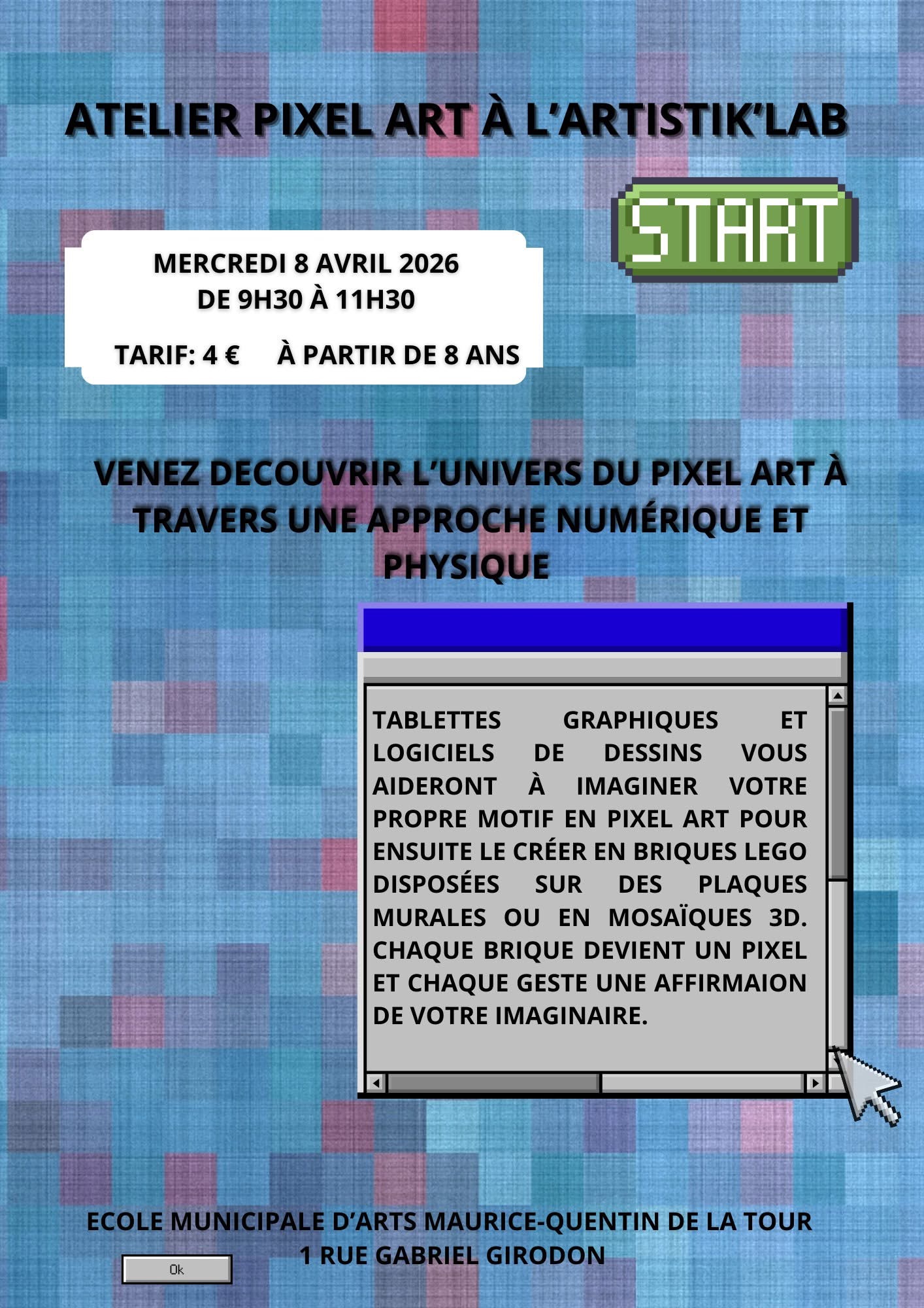 Atelier Pixel Art à l&rsquo;Artistik&rsquo;lab de Saint-Quentin