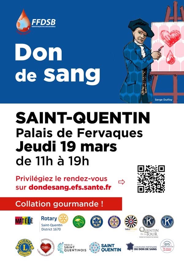 Don de Sang à Saint-Quentin au Palais de Fervaques