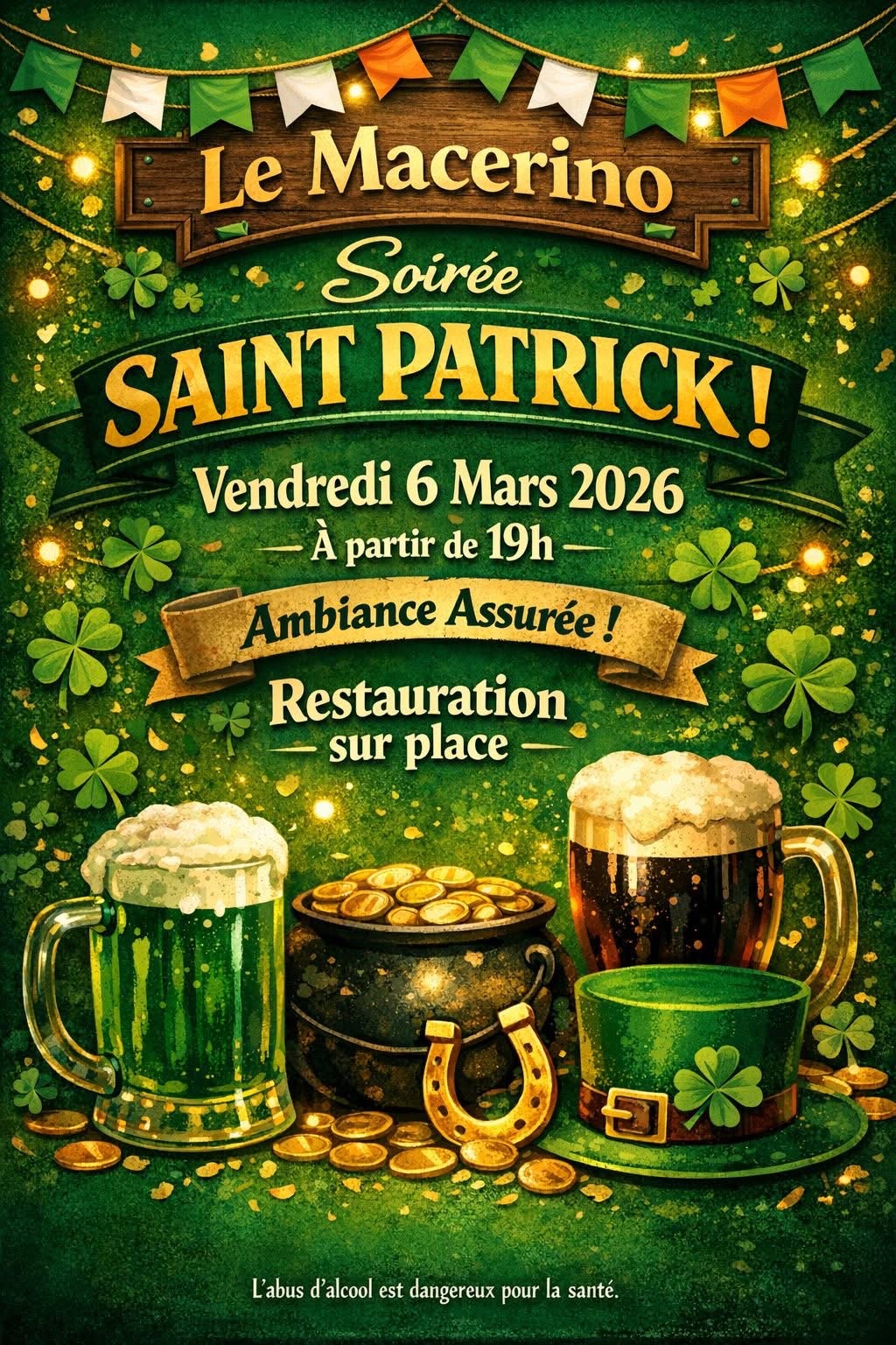 Soirée Saint-Patrick : Le Macerino