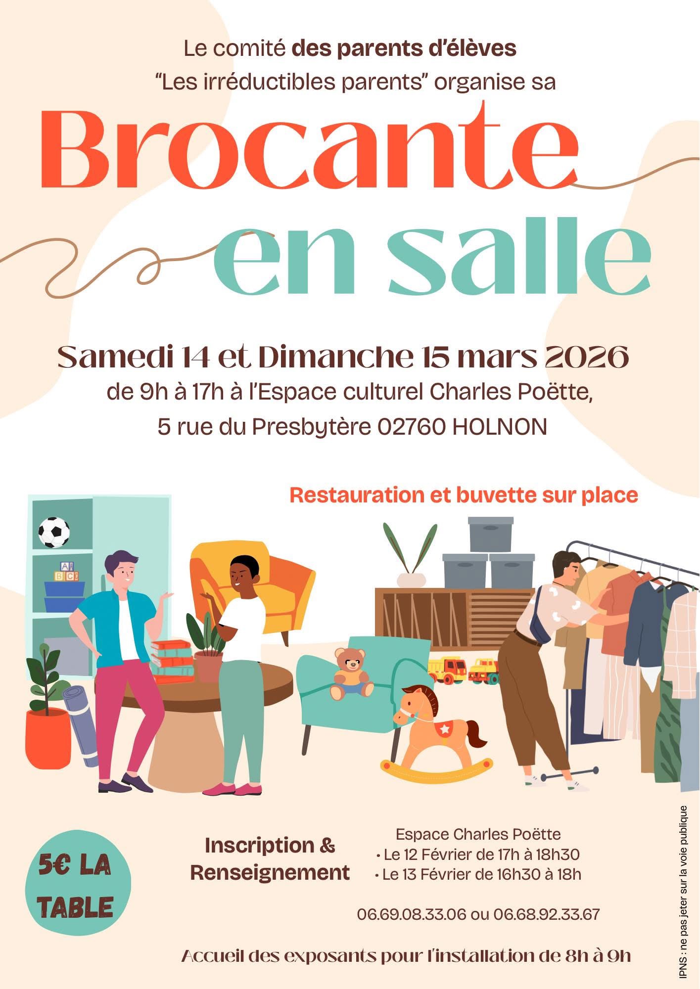 Brocante en salle à Holnon