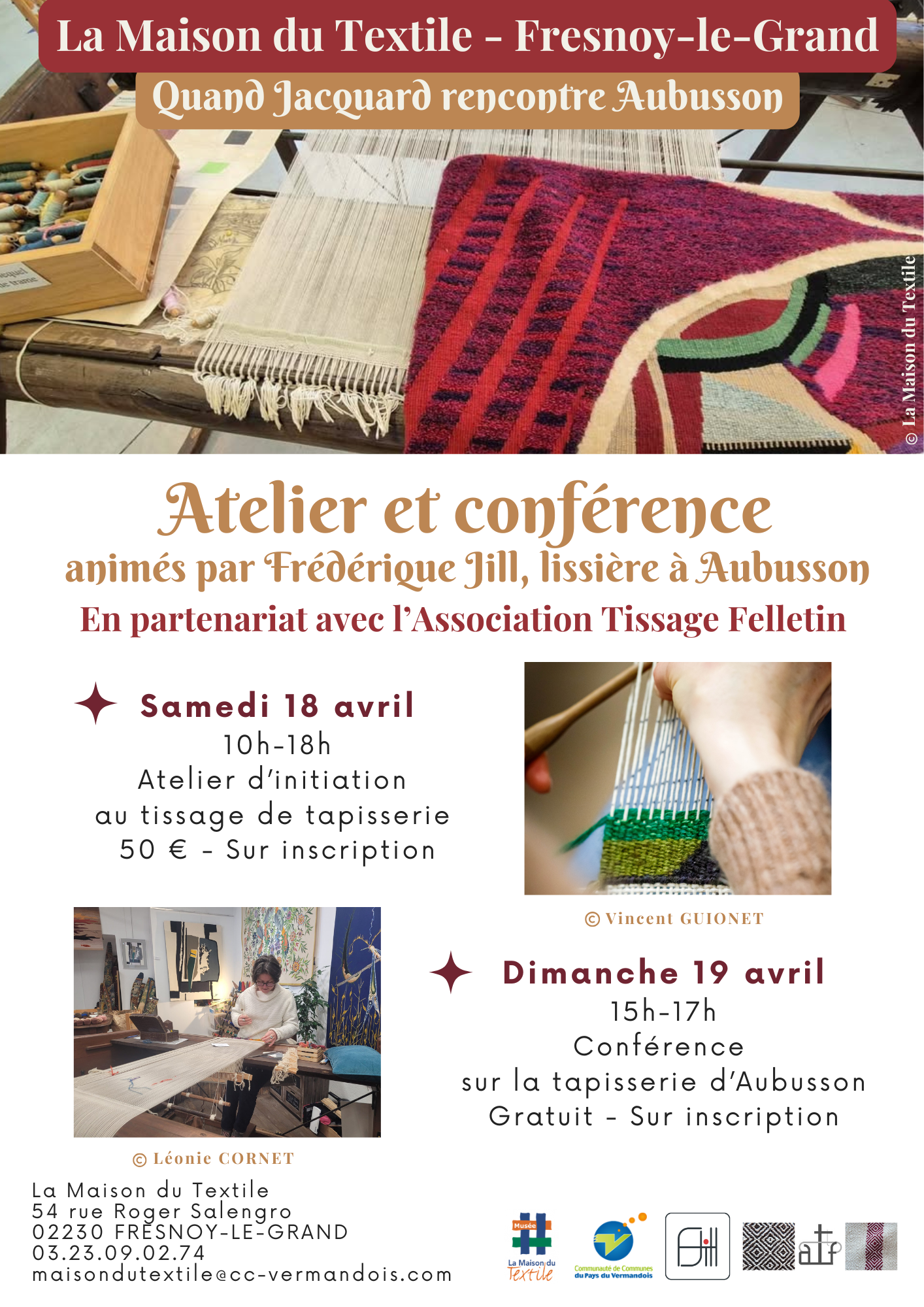 Atelier et conférence à la maison du textile : Quand Jacquard rencontre Aubusson