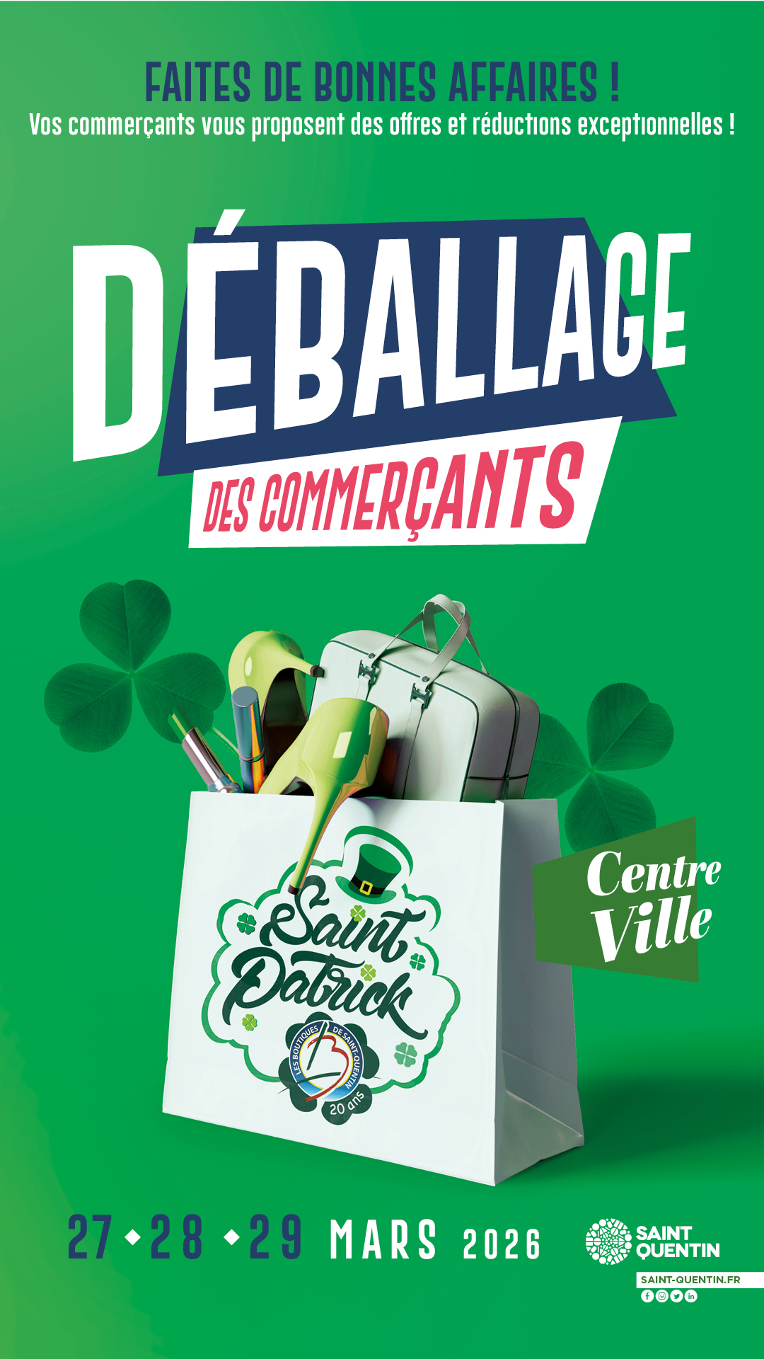 Déballage des commerçants de Saint-Quentin