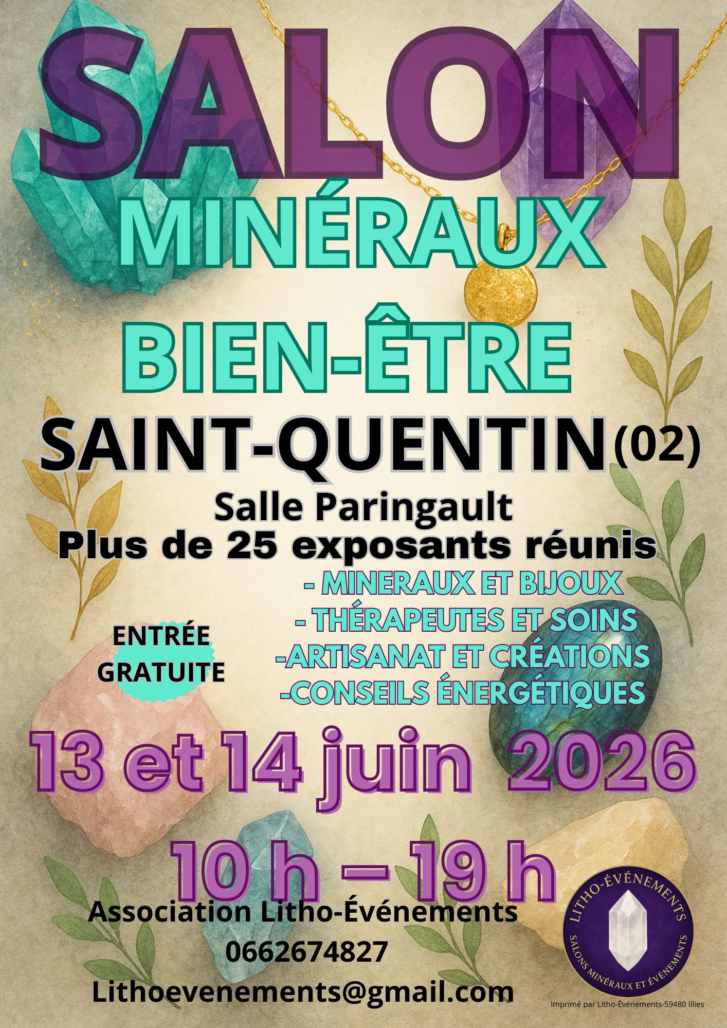 Salon des minéraux et du bien-être à Saint-Quentin