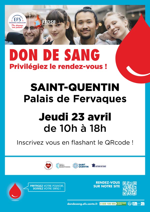 Don de Sang à Saint-Quentin au Palais de Fervaques