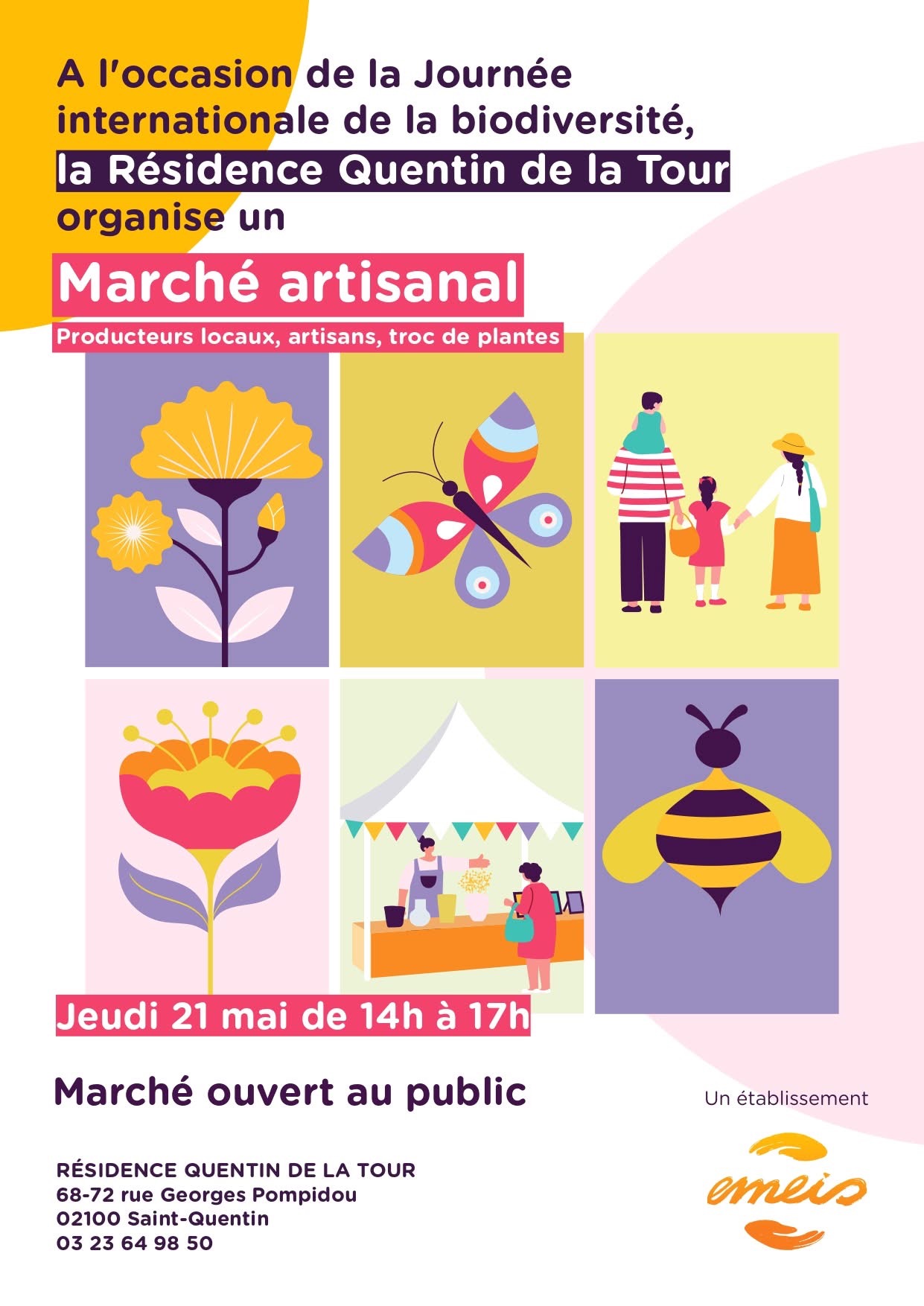 Marché artisanal de la Résidence Quentin de la Tour