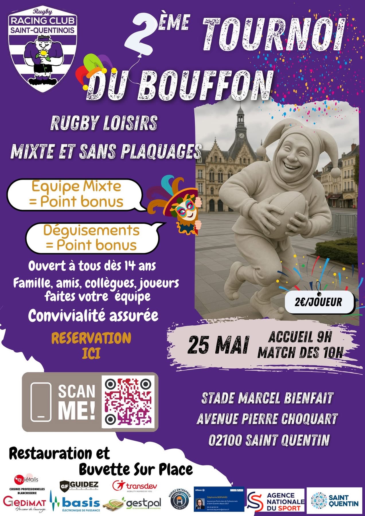 Rencontre Rugby : 2ème tournoi du Bouffon