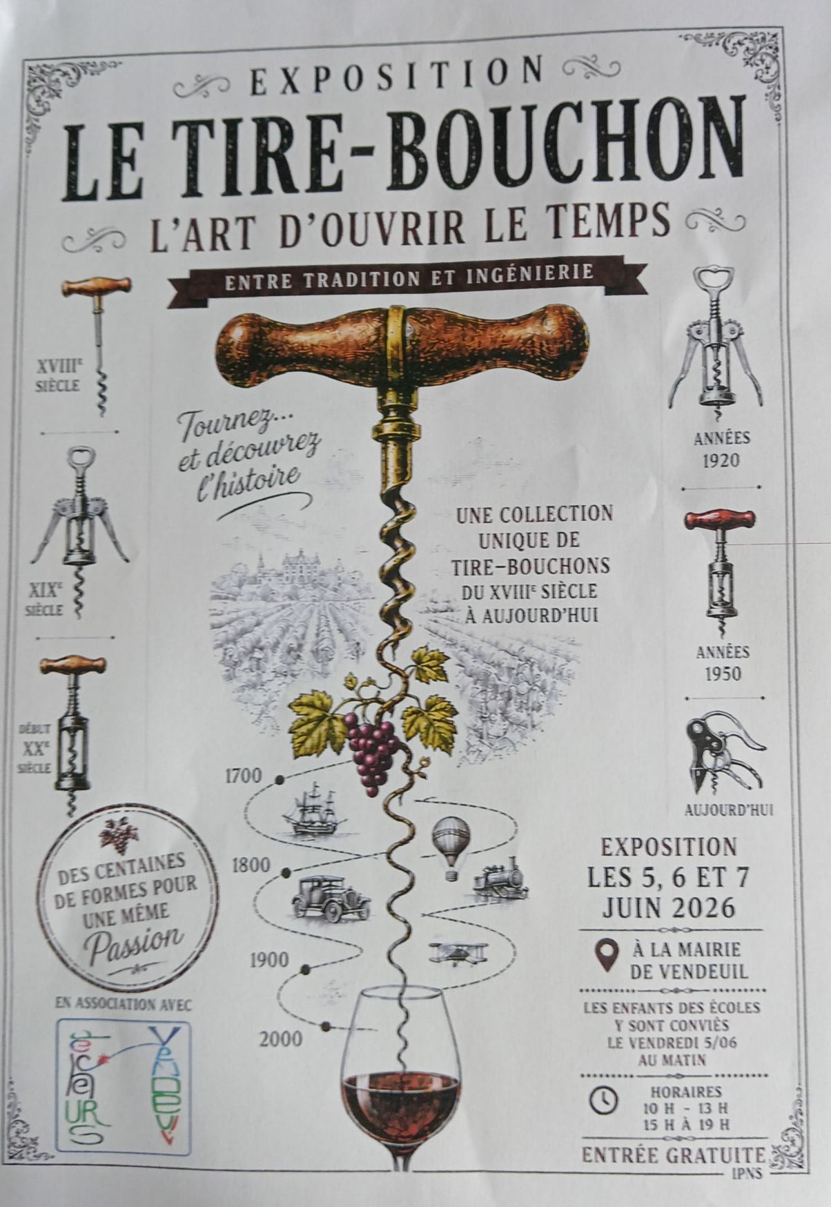 Vendeuil : Exposition Tire-Bouchon, l&rsquo;art d&rsquo;ouvrir le temps