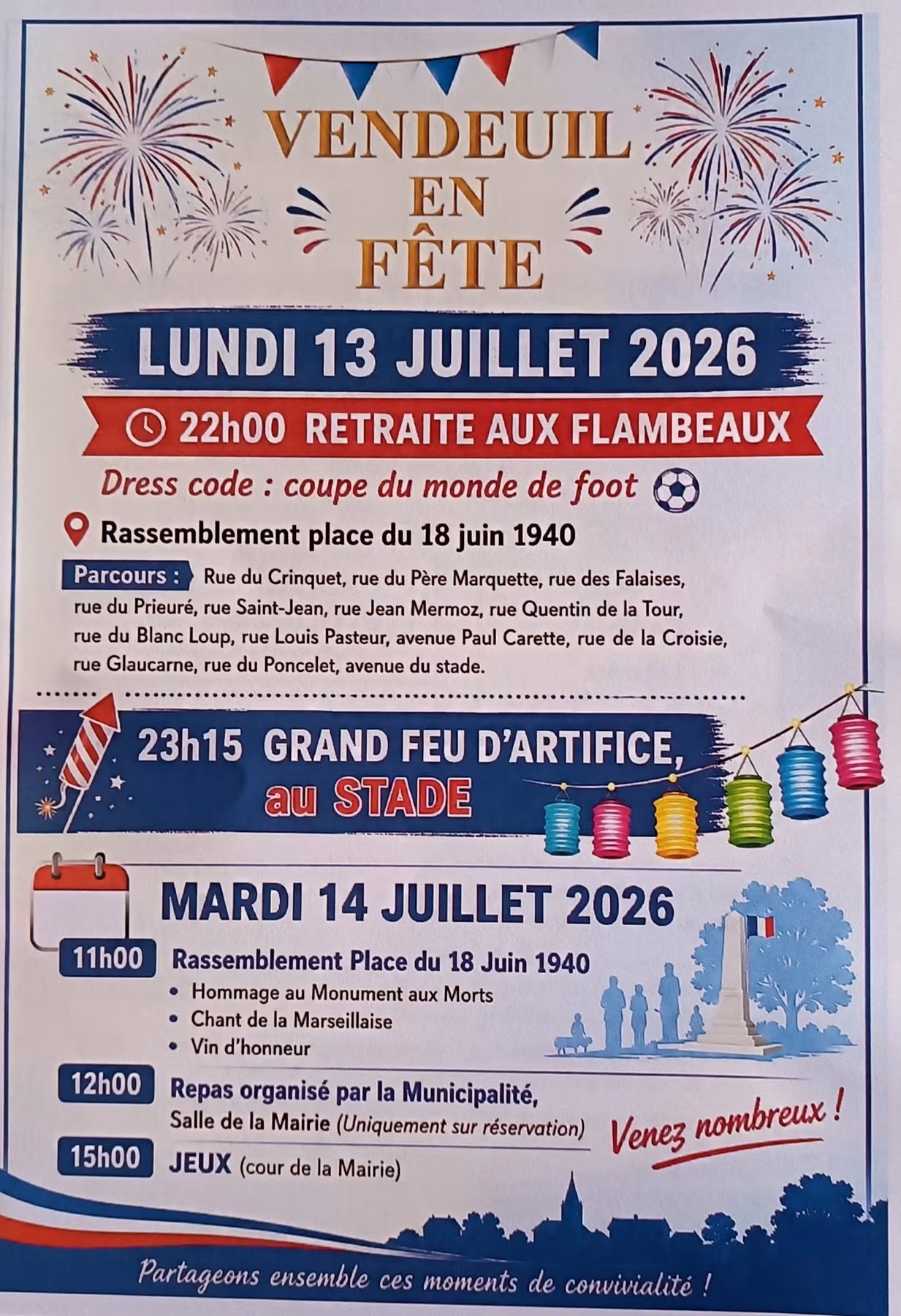 Fête de Nationale 2026 :  Vendeuil