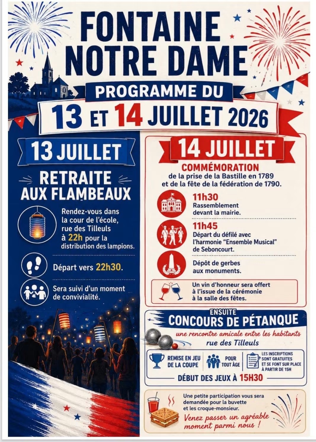 Fête nationale 2026 : Fontaine-Notre-Dame