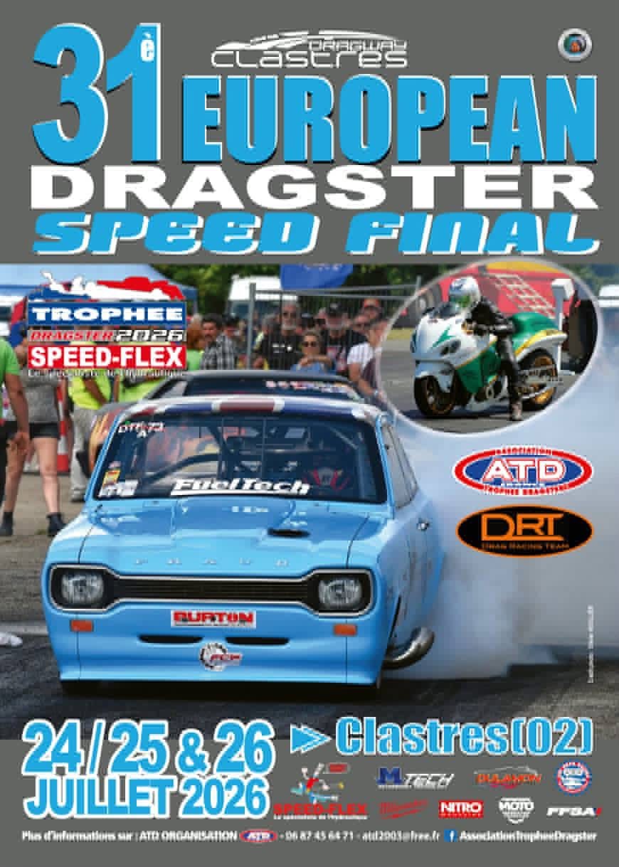 31ème European Dragster au circuit de Clastres