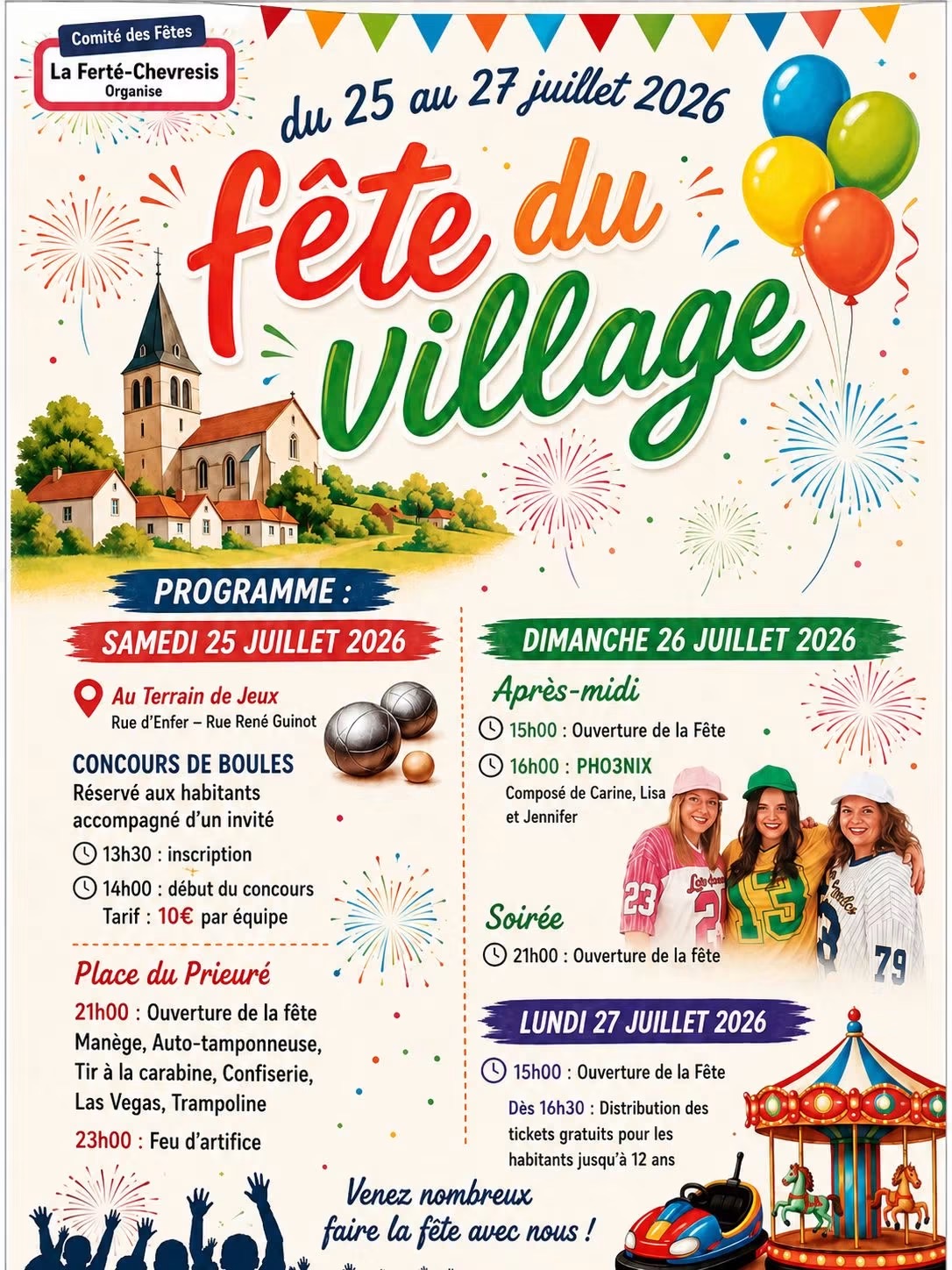 Ferté-Chevresis : Fête du village