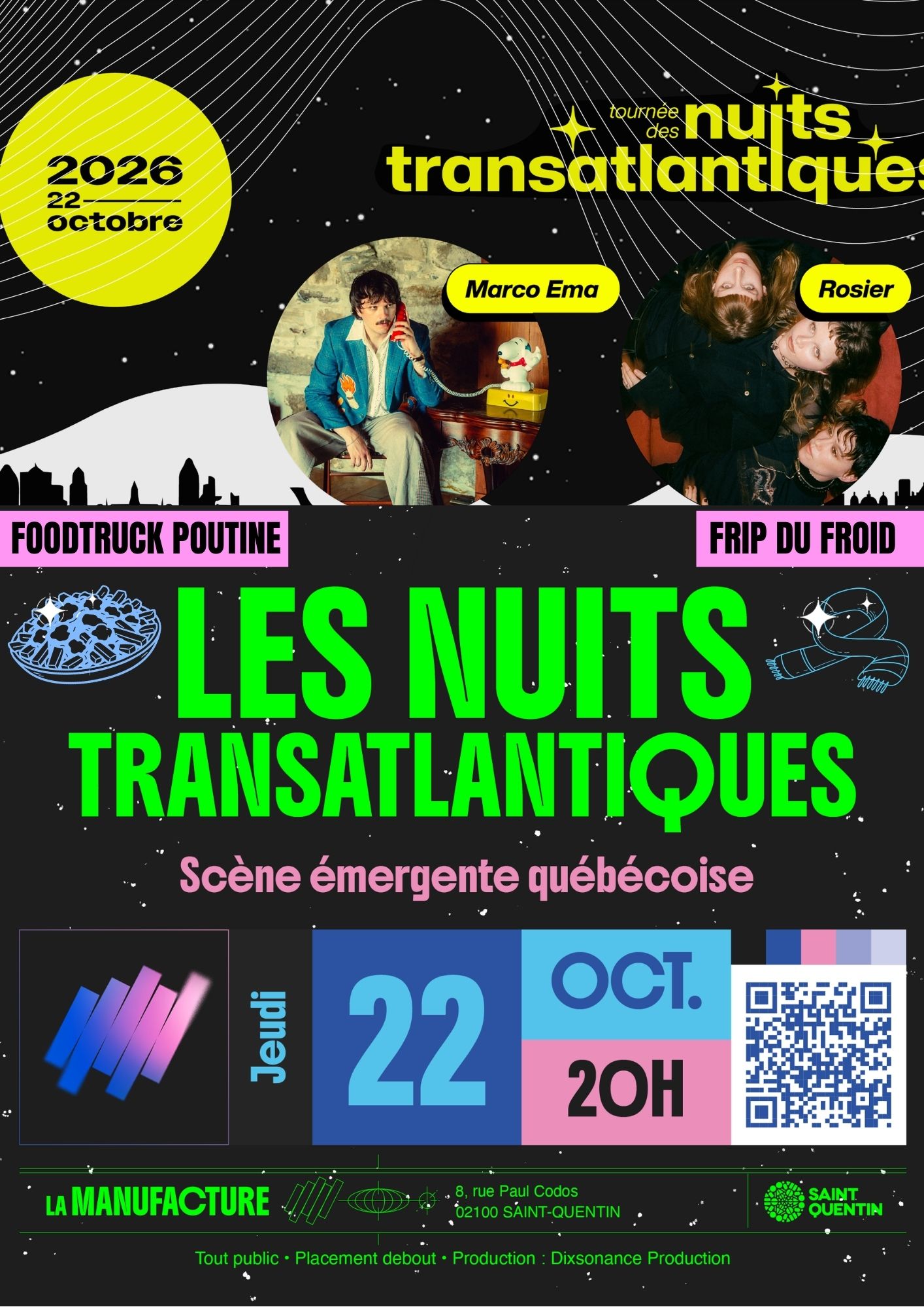 Les Nuits Transatlantiques à La Manufacture : Le Québec à l&rsquo;honneur (concerts et poutine !)