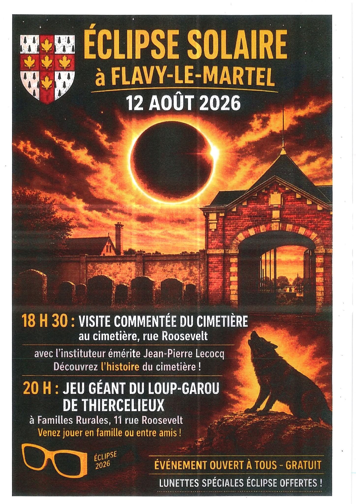 Flavy-le-Martel : éclipse solaire