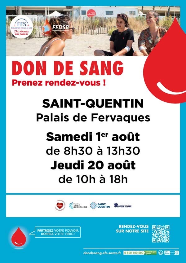 Don de Sang à Saint-Quentin au Palais de Fervaques