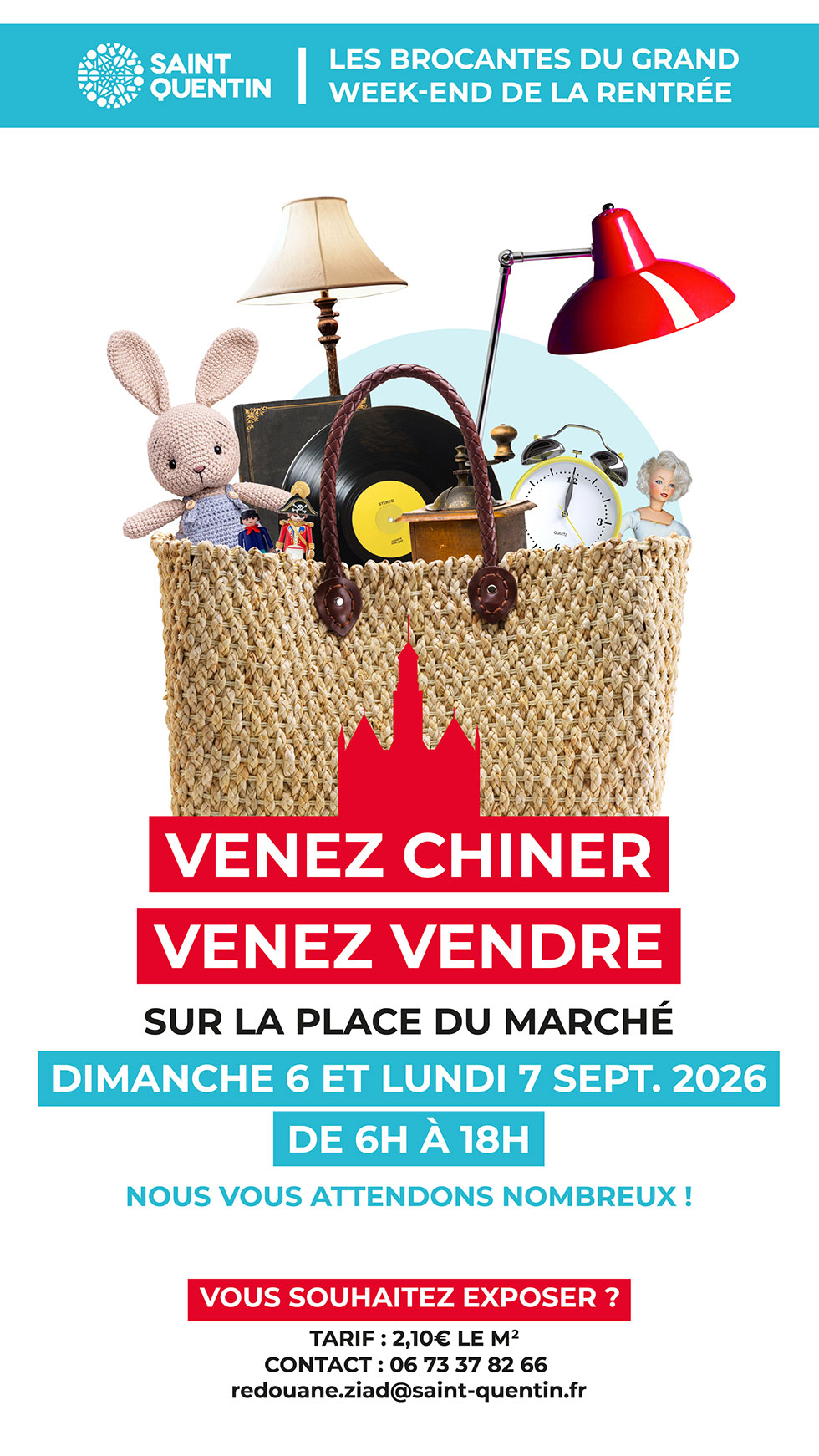Brocante de la rentrée en centre-ville de Saint-Quentin
