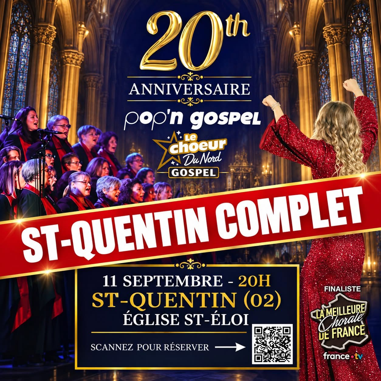 COMPLET – Pop&rsquo;n Gospel et Le Choeur du Nord gospel en concert à Saint-Quentin