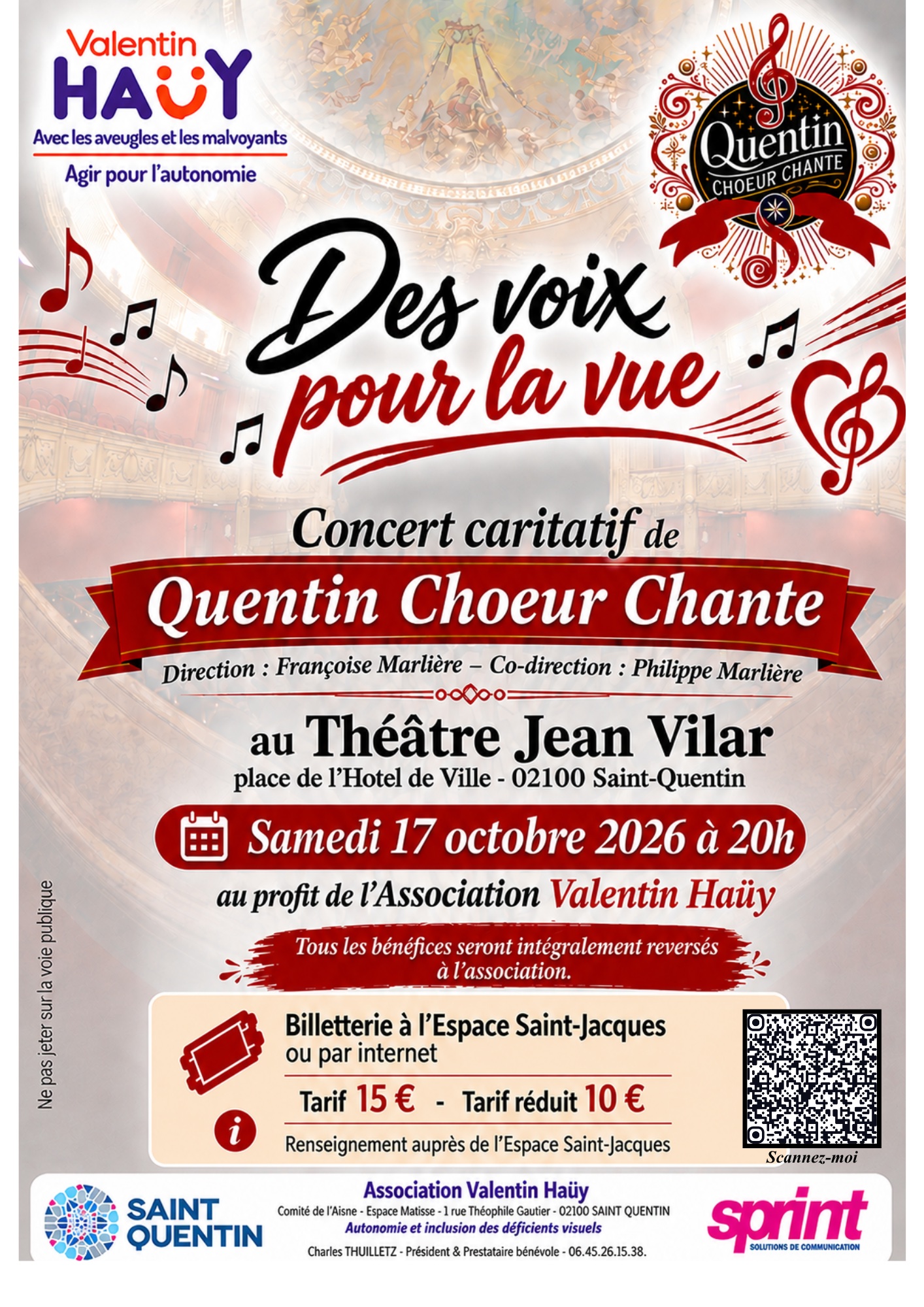 Concert caritatif de Quentin Choeur Chante « DES VOIX POUR LA VUE »