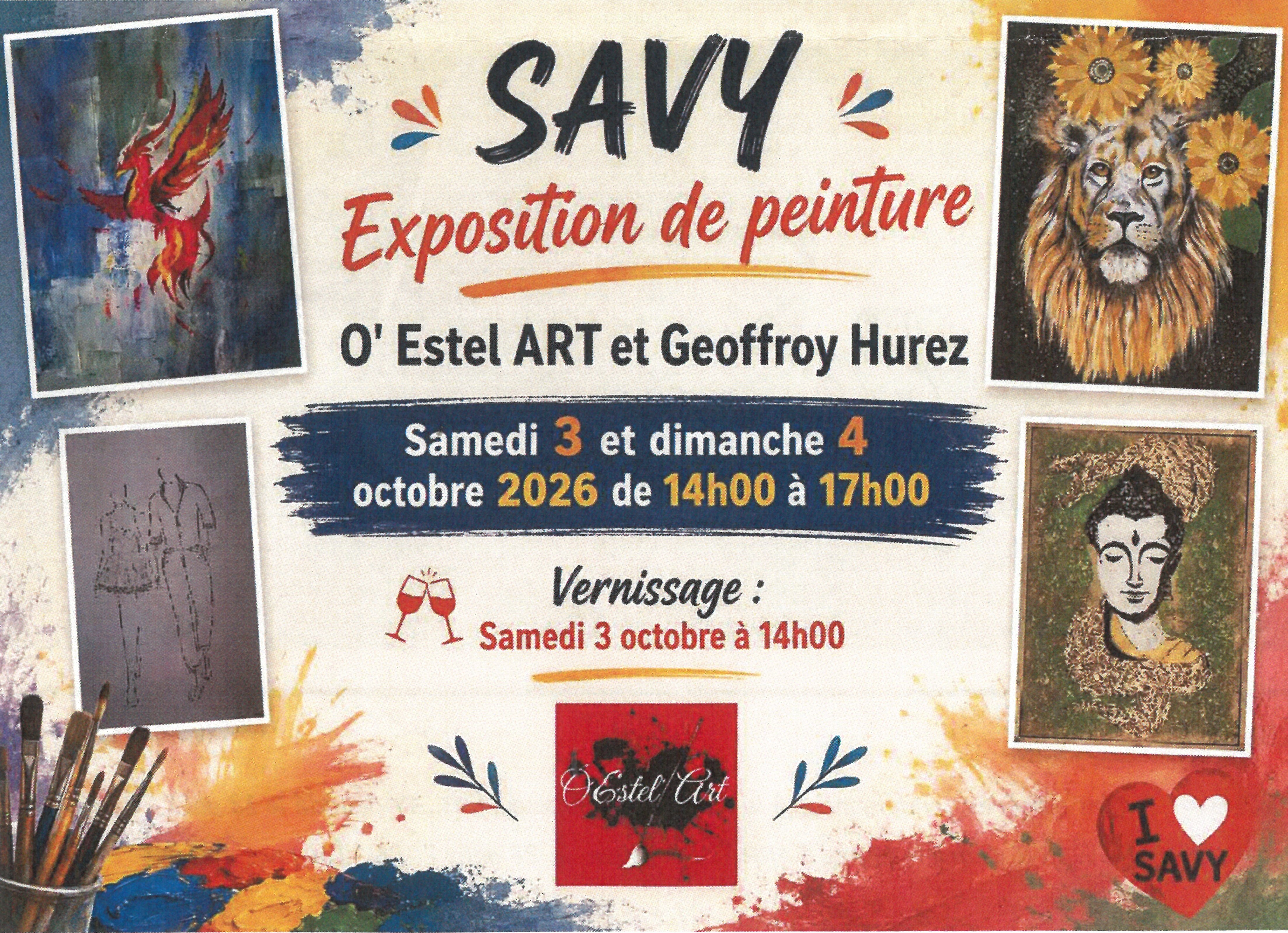 Exposition de peinture à Savy : O&rsquo;Estel ART et Geoffroy Hurez