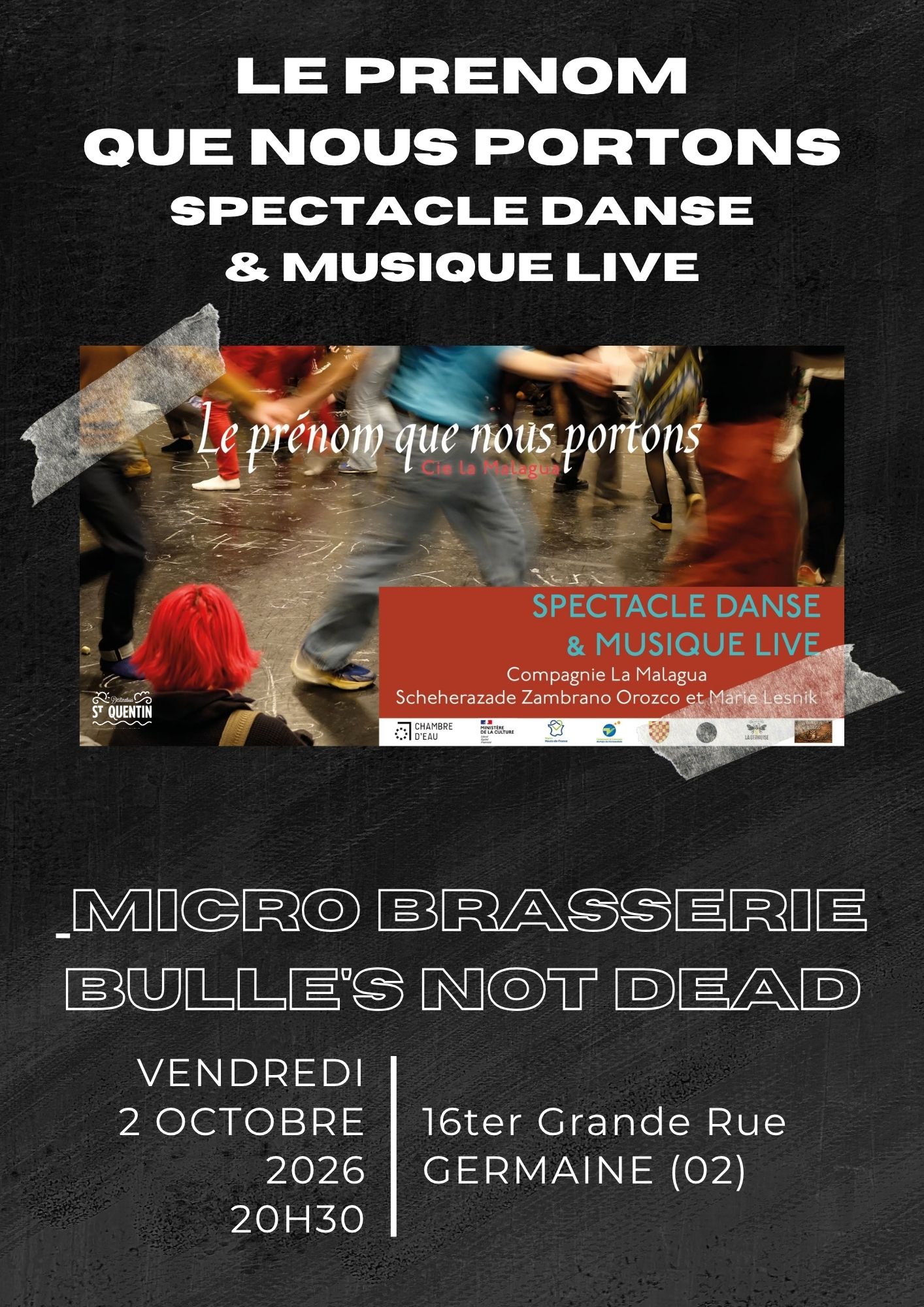 Le prénom que nous portons, spectacle à Germaine