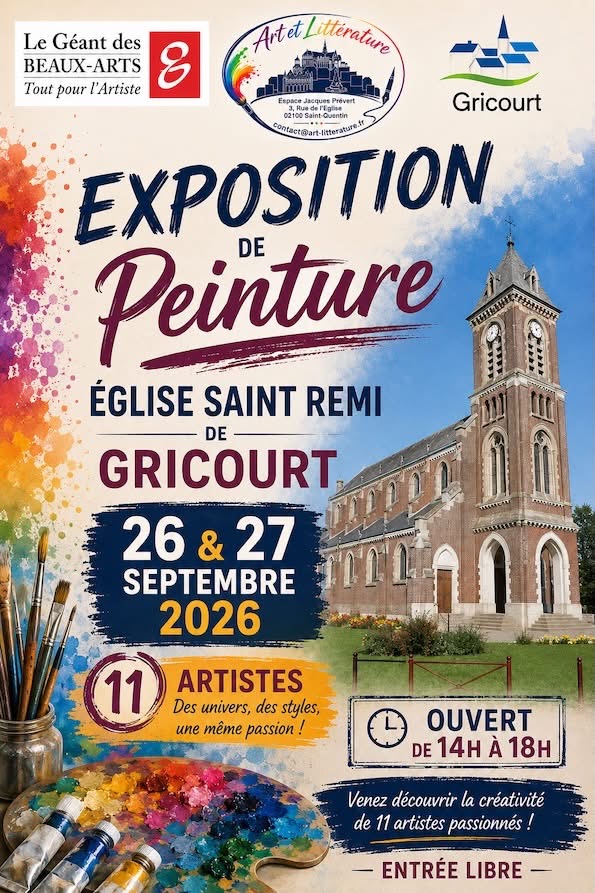 Gricourt : Exposition de peinture à l&rsquo;Eglise
