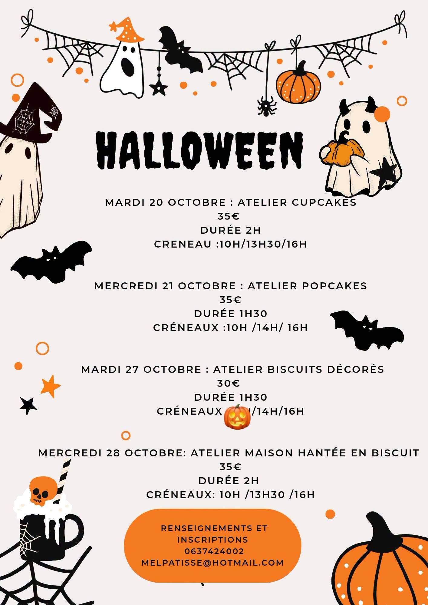 Atelier patisserie d&rsquo;Halloween