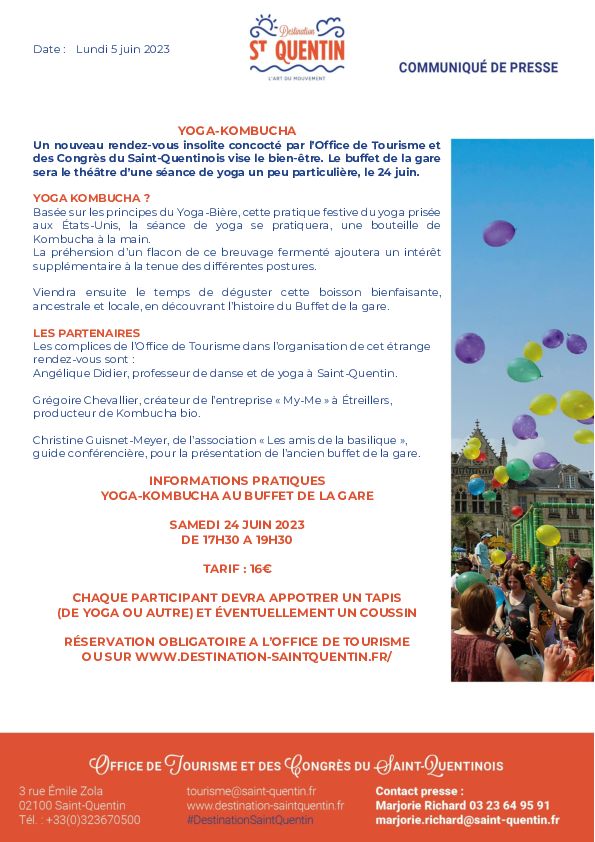 YOGA KOMBUCHA 24 juin - Office de tourisme du Saint-Quentinois