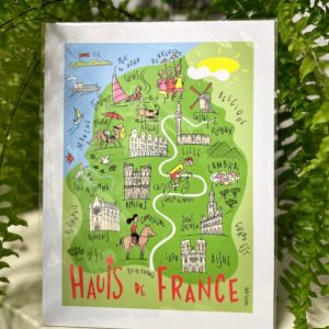 Collection Blason : Autocollant 3 Affichette - Les Hauts-de-France