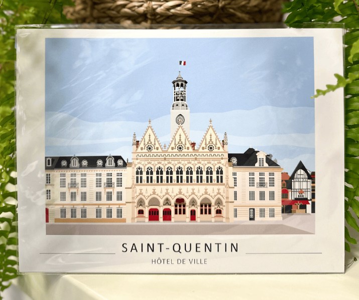 Affichette - Hôtel de ville ciel bleu 1 Affichette - Hôtel de ville ciel bleu