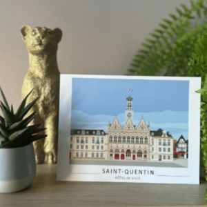 Affichette - Hôtel de ville ciel bleu